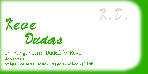 keve dudas business card